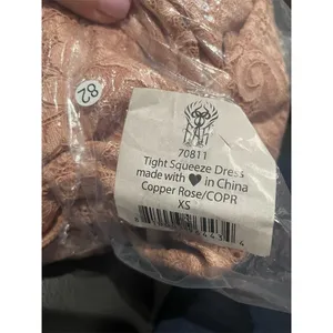 NWT We are‎ Hah x Free People Tight Squeeze Lace Dress Copper Rose XS $188 thumbnail 5