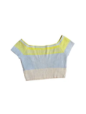 Daily Practice by Anthropologie Tuvalu Cropped Sweater Sz S Green Blue‎ thumbnail 3