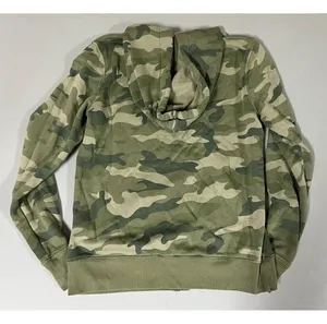 Olive Green Camo Camouflage Zipper Sweater Sweatshirt Hoodie Outerwear Size S ✨ thumbnail 4
