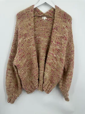 Aerie Brown Sweater Cardigan Size Small Boho Chunky Oversized thumbnail 3