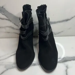 Carlos Santana Womens Black Suede Festival Boho Heeled Miles Boots Sz 7 Festival thumbnail 2