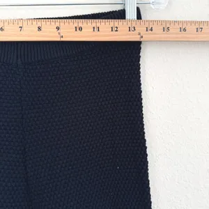 Free People Beach Hailee Waffle Stitch Black Wide Leg Pants Women XS Chunky Knit thumbnail 11