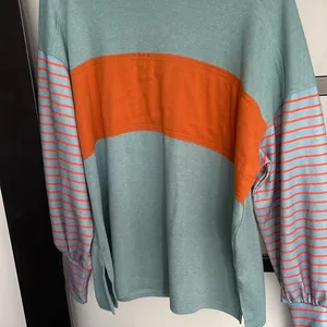 Unique Green and orange long sleeve Top XL thumbnail 1
