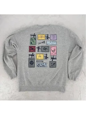 Taylor Swift Eras Tour Sweatshirt Matchbox Graphic Gray Crewneck Swiftie Medium thumbnail 6
