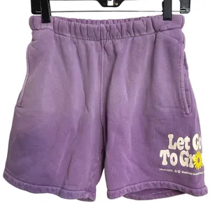Madhappy Let Go To Grow Fleece Shorts Purple Graphic Streetwear Loungewear Small thumbnail 1
