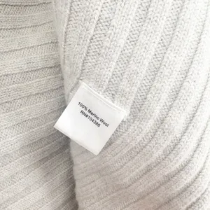 Garnet‎ Hill Womens Merino Wool Ribbed Draped Open Front Cardigan S/M Oatmeal thumbnail 3
