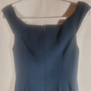 Azazie Dark Navy Off the Shoulder Mermaid Bridesmaid Dress Gown Stretch Satin A6 thumbnail 6
