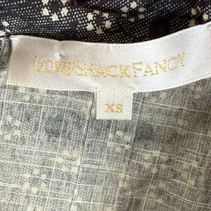 LoveShackFancy XS Floral Mock Neck Blouse‎ Long Sleeve Top Boho Chic NWOT thumbnail 5