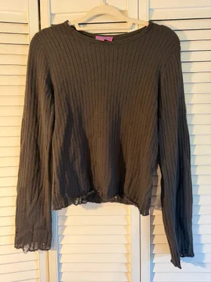Edikted Army Green Sweater thumbnail 1