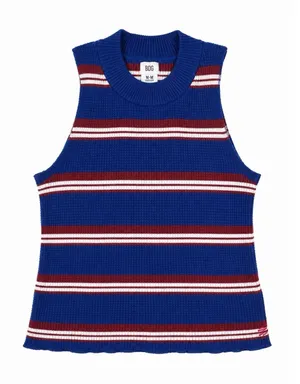 BDG Striped Crop Top Sleeveless High Neck M Tank Top Shirt thumbnail 1