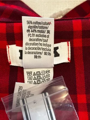 Victoria's Secret Red Plaid Full Button Nightgown Sleep Shirt Long Sleeves Large thumbnail 7
