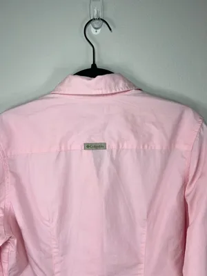 Columbia Bayview 3/4 Sleeve Button-Up Shirt Pink Split Cuff Outdoor Office NEW M thumbnail 10