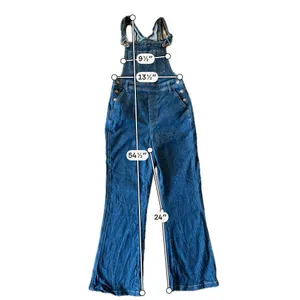 Madewell flea market flare crop dark wash overalls size 6 thumbnail 5