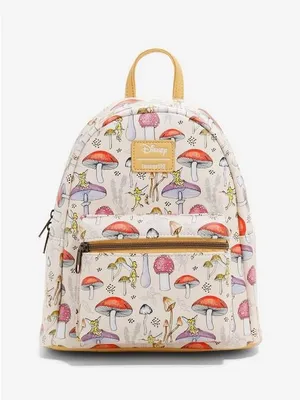 Loungefly Disney Peter Pan Tinker Bell Mushrooms Mini Backpack Bag Fairycore thumbnail 1