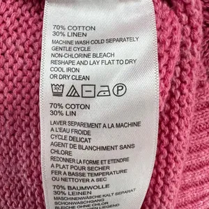Tommy‎ Bahama Cable Knit Sweater Womens Small Pink Hooded Pullover Linen Cotton thumbnail 12