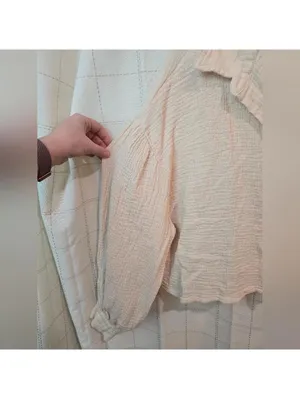 Altard State Crepe Cropped Button Down thumbnail 3