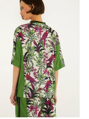 NWT Adidas X Farm Rio farm tee / Dress prm Tropical Parrot Green Pink XL thumbnail 3