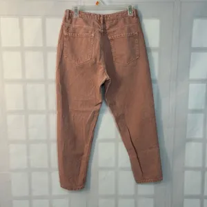🔥🔥 5/$25 sale 🔥🔥 Zara pink mauve tapered leg denim Jeans Size 6 thumbnail 6