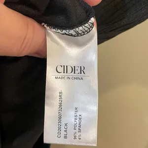 Cider 2 Piece Loungewear Wide Leg Ribbed Pants Short Sleeve‎ Bodysuit thumbnail 9