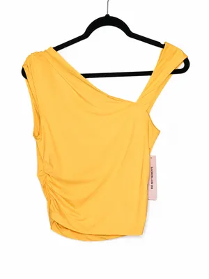 Princess Polly Ander Orange Asymmetrical Ruched Top 8 NEW Y2K Clubwear Party thumbnail 4
