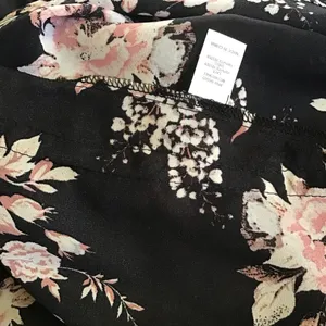 Charming Charlie Black Floral Cold Shoulder Blouse XL Lace Boho Flowy Top thumbnail 5