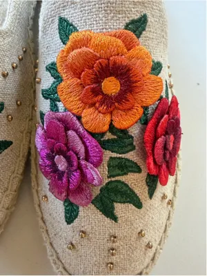 Soludos Flower Emboridered Espadrille Women Size 9 thumbnail 5