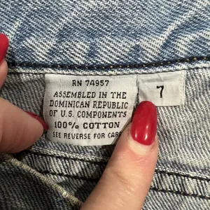 Vintage 90s Jr Size 7‎ Bugle Boy Jeans Distressed Blue High Rise Mom Tapered Leg thumbnail 3