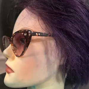 Free People Leopard Print Cat-Eye Sunglasses thumbnail 4