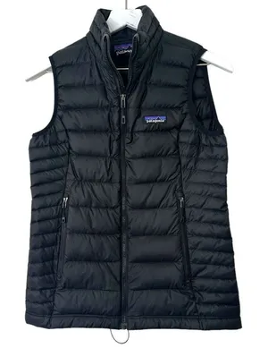 Patagonia Down Sweater Vest Black Packable Puffer Women's Size XS thumbnail 1