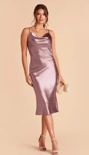 Birdy Grey Satin Midi Dress thumbnail 1