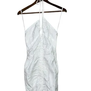 NWT Rumer Estelle Sleeveless Strappy Halter Maxi Dress Front Cutout L White thumbnail 3