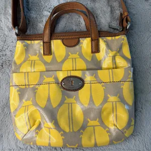 Fossil Key-Per Ladybug Crossbody Bag Yellow Coated Canvas Tote thumbnail 13