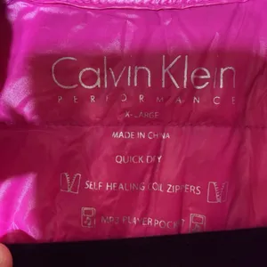Calvin Klein Performance Jacket‎ Women’s XL Pink Black Quilted Full Zip thumbnail 4