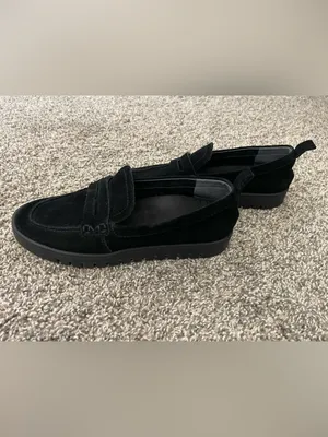 Women’s Vionic Uptown Flat Suede Loafers Black Size 7 thumbnail 4