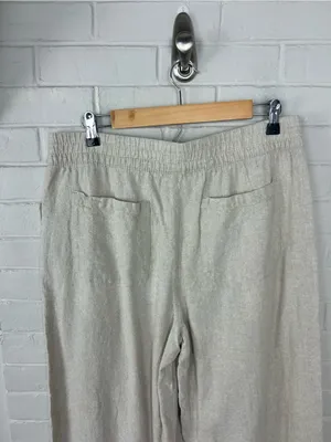 Old Navy Linen Wide Leg Pants Size L thumbnail 9