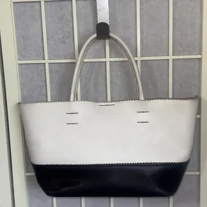 Vintage Y2K Hype Colorblock Mod Leather Box Tote Shoulder Bag Handbag Purse thumbnail 1