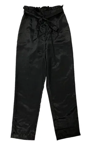 Lulus Women's Pants Small‎ Black Straight Leg Built In Belt Workwear thumbnail 1