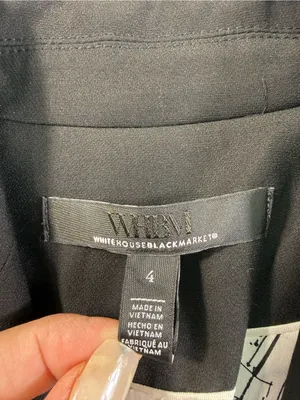 White House Black Market Black Fitted Two-Button Blazer thumbnail 5