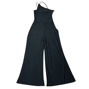Un Deux Trois Womens Black One Shoulder Wide Leg Jumpsuit K5125 Size‎ S thumbnail 2