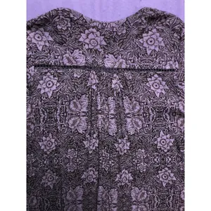 Sun‎ & Shadow Floral Blouse Womens XL Olive Green Boho Crochet Trim thumbnail 9
