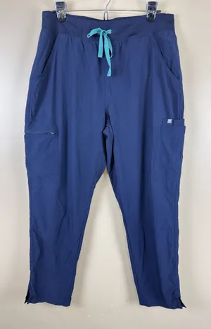 FIGS Yola FREEx Lined Scrub Pants Women’s XL High Waist Navy Blue Medical thumbnail 1