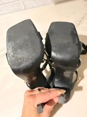 Rock Stud Heeled Sandals Gladiator Strappy Elevated Mob Wife Edgy Rocker Chic thumbnail 9