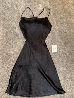 Forever 21 Satin Cowl Neck Cutout Mini Slip Dress thumbnail 1