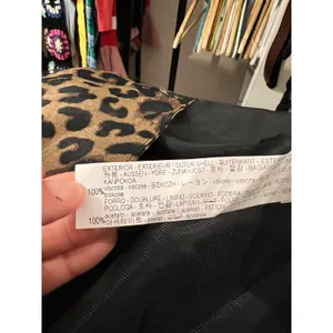 Zara Brown Animal Print Double Button Silky Satin Oversized Blazer Size XS thumbnail 6
