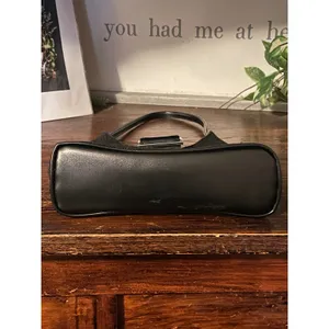 Urban Outfitters‎ Black Shoulder Baguette Small Handbag Silver Buckle thumbnail 5
