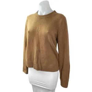 Gap Women's Tan Knit Long Sleeve Crew Neck Cozy Pullover Sweater Top Size M thumbnail 3