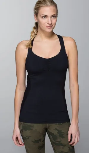 Lululemon Core Kicker Tank Top in Black W2555 Sz 8 thumbnail 1