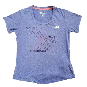 Helly Hansen Run Shirt Women Size Small Short Sleeve Top Purple Boulder CO thumbnail 7