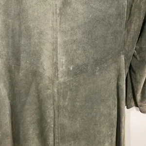 Vintage John Murrough Suede Coat Green Fur Collar Women's M 80s 90s‎ retro thumbnail 13