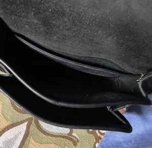 Coach Vintage City Camera Pebbled Grain Leather Brass Hardware 9812 Messenger Crossbody Shoulder 90’s Minty baguette rectangle Black Bag Purse classic minimalist thumbnail 6